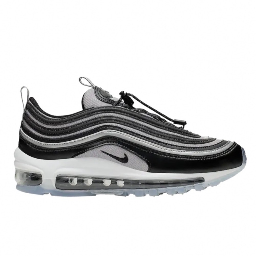 Nike Air Max 97 Sneakers Kids 6.5Y Gray Black Toggle Lace BQ8437-001